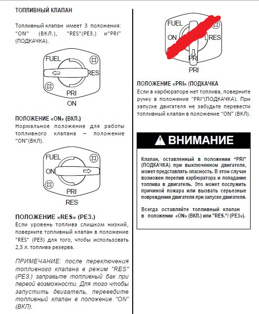 Положение краника на сузуки бандит